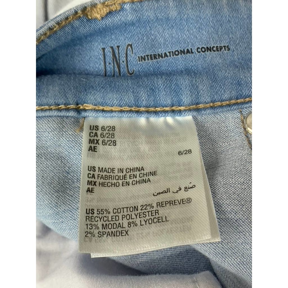INC International Concepts Women's LT Indigo High-Rise Patch-Pocket Short SZ6/28 - Picture 10 of 12